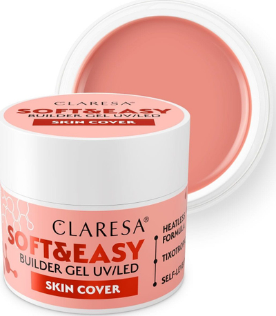 Xhel ndërtues për thonj Claresa Builder Gel Skin Cover, 12g, mbulim i plotë, nude