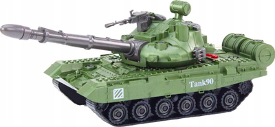 Lodër tank ushtarak LEAN Toys DIY, për tu montu, me drita dhe zë, jeshile