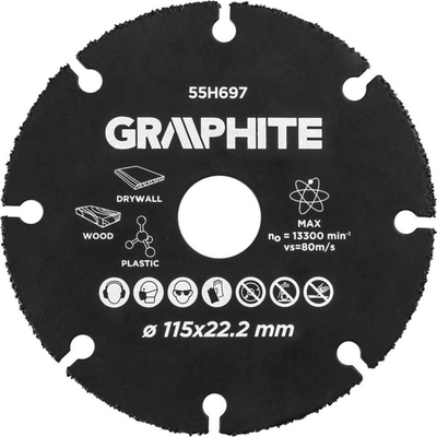 Disk prerës Graphite Hm, 115 x 22.2 mm
