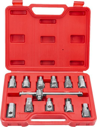 Set çelësash për bulona vaji Silver 10483, 12 copë, metalik