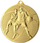 Medalje basketbolli çeliku, diametër 50 mm, ngjyrë ari