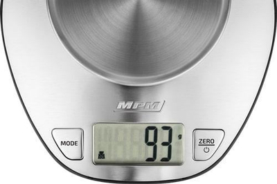 Peshore kuzhine MPM MWK-05M, çelik inoks, ekran LCD, argjendtë