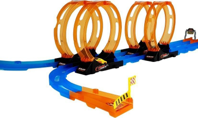 Pistë lodrash LEAN Toys, për makina lodër, 181 cm, me loop-e