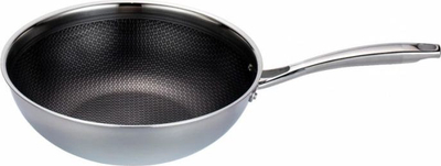 Tigan Wok Maestro, 30 cm, alumini jo ngjitës, argjend