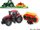 Играчка трактор со косилка Gazelo 43T, 53cm, пластика, црвен