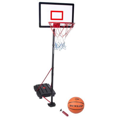 Set basketbolli Dunlop Adjustable 3in1, lartësi 1.65 - 2.05 m, i zi me të kuqe