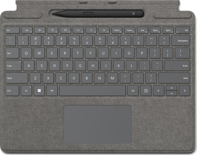 Tastierë me penë Microsoft Surface Pro Signature, Slim Pen 2, platinum