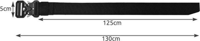 Brez taktik ushtarak pa markë, 120cm, poliester, me shkop metalik QR, i zi