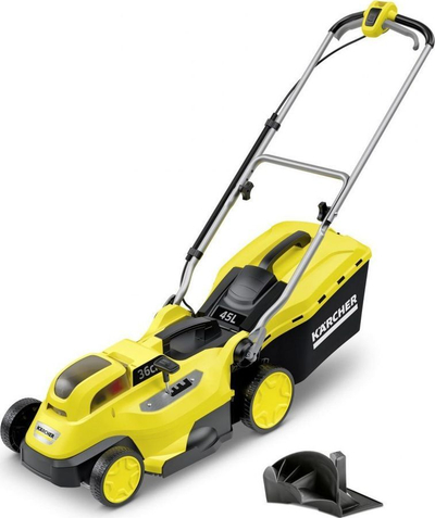Kositëse bari me bateri Karcher LMO 18-36, 18 V, e verdhë me të zezë