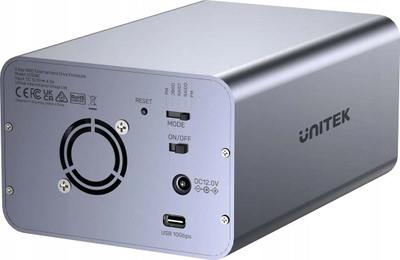 Kuti RAID për HDD Unitek, 2.5"/3.5", deri 40TB, USB C 10Gb/s, gri
