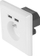 Prizë murale Lanberg AC-WS01-USB2-E, 1x 220V, 2x USB 2.1A, e bardhë