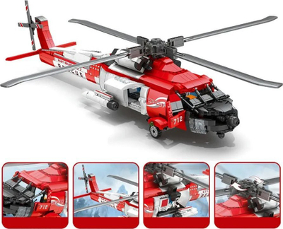 Set blloqe teknike Cobi Sikorsky HH-60J MH-60T Jayhawk, 1137 copë, helikopter aviacioni, shumengjyrësh