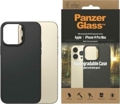Mbulesë telefoni PanzerGlass Biodegradable për iPhone 14 Pro Max, që s’i ha kollaj goditja, e zezë