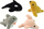 Set lodrash pelushi detare Leantoys, mini, miks kafshësh