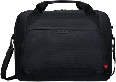 Çantë laptopi Targus Classic Plus, 18", me shirit shpatulle, e zezë me të kuqe