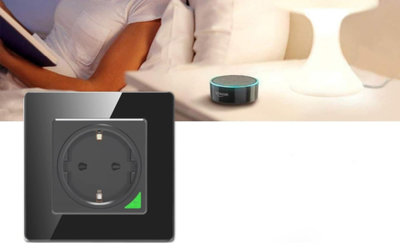 Prizë smart muri Avatto N-WOT10-E, WiFi, 16A, e zezë