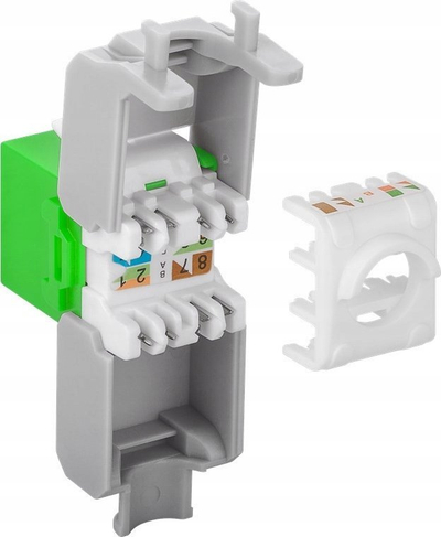 Prizë Keystone Goobay CAT 6A RJ45, UTP, 500 MHz, e gjelbër