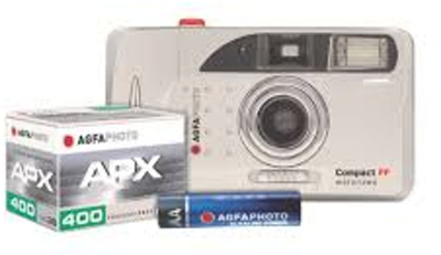 Aparat fotografik analog AGFAPHOTO Compact FF, film 35mm, blic i integruar, argjendtë