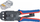 Këmbalidhëse krimpuese Knipex 975112 për RJ10, RJ11, RJ45, me prerëse kabllosh, ngjyrë e zezë
