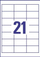 Etiketa ngjitëse Avery Zweckform Quick Peel 6170, 64x36 mm, 630 copë, të bardha
