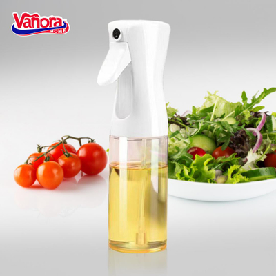 Spërkatës për vaj dhe uthull Vanora, 200 ml, xham dhe plastikë, i bardhë