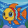 Set kreativ Ideyka Diamond Quadro The Dreaming Fish, mozaik diamantësh 5D, 30 x 30 cm, shumëngjyrësh