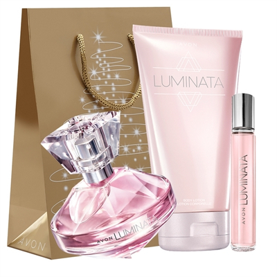 Set Avon Luminata, parfum 50 ml + parfum 10 ml + losion për trup 150 ml