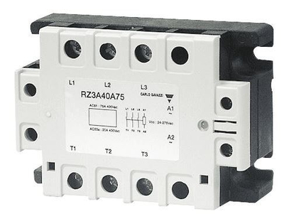 Relé trefazor solid state Relpol RZ3A40D40, 40A AC, 4–32V DC, gri