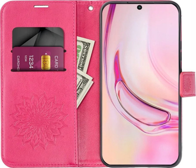 Mbulesë libri OEM MEZZO për Samsung Galaxy S24 Ultra, mandala, me xhepa kartash, me shumë ngjyra