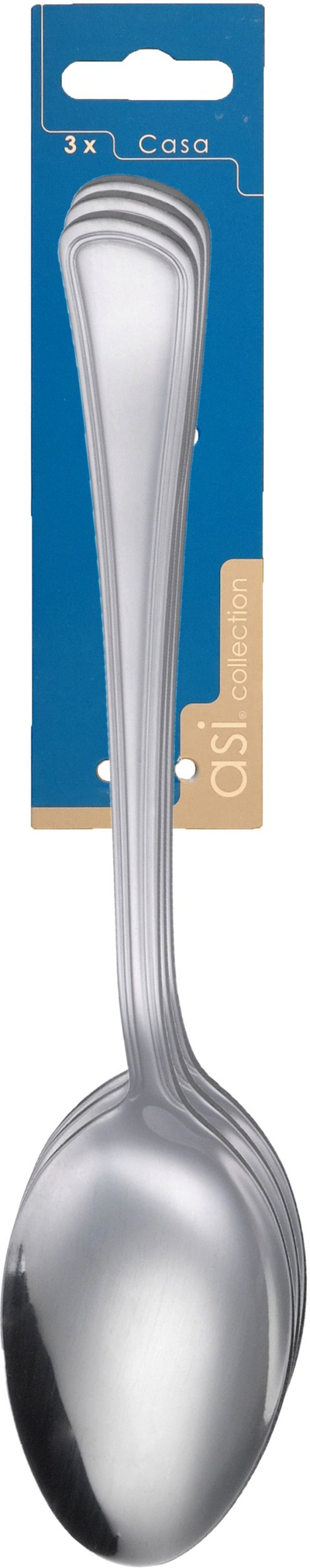 Set lugësh ASI COLLECTION Casa, 3 copë, çelik inox 1.7 mm, argjendtë