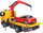 Set lodrash Bruder Scania Super 560R Roadside Assistance Tow Truck me Roadster, drita dhe tinguj, shkalla 1:16, shumëngjyrësh