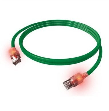 Kabllo rrjeti EasyLan S/FTP DualBoot LED Cat.6A, RJ45 RJ45, 7.5m, e gjelbër