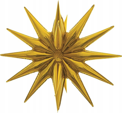 Balonë folie Godan Star 3D, 50x46cm, ngjyrë ari