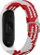 Rrip tekstili Beline për Xiaomi Mi Band 5/6, i kuq e bardhë