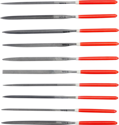 Set pile YATO YT-6164, 10 copë, 160mm, me dorëzë të kuqe