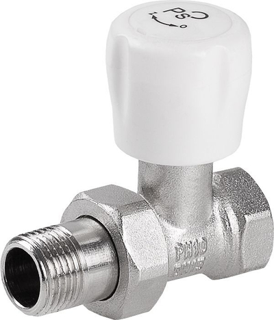 Valvulë furnizuese e radiatorit Perfexim (20-030-0000-000), 1/2", e bardhë