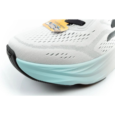 Këpucë sportive Skechers Max Run Slip Ins, me rrjetë që merr frymë, me shollë të butë amortizuese, gri