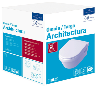 WC murale Villeroy &amp; Boch Omnia Architectura 5684H101, dalje horizontale, alpine white