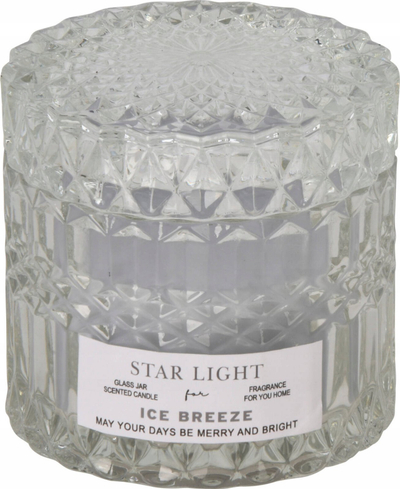 Kandela aromatike Star Light Ice Breeze, qelq, 160 g, transparente