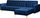 Divan kënd Aberdeen, kadife, bëhet shtrat, blu navy