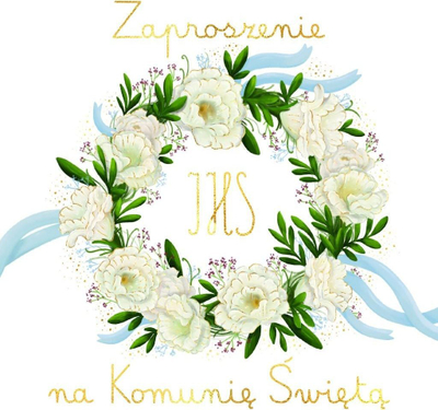Ftesa për Kungimin e Parë Henry Communion Wreath, set 5 copë, dizajn me kurore