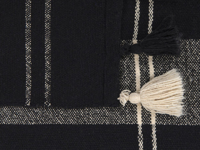 Batanije dekorative KULAC Cotton, 130 x 170 cm, pambuk, e zezë