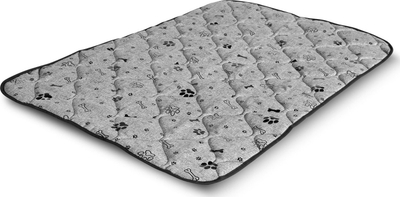 Shtrat për qen Prestige, tapet 120x80 cm, i papërshkueshëm nga uji, gri me kocka