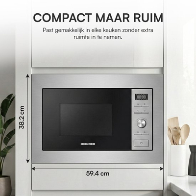 Mikrovalë inkaso Heinner HMW-MDBI28GDIX, 28L, 900W, inox