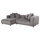 Divan këndor Grace 252×105–160×70–90 cm (HM3280.03L), gri