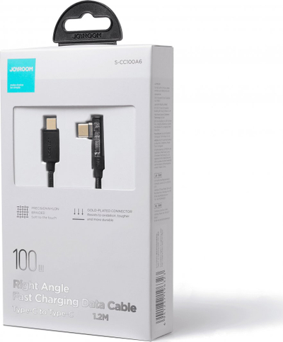 Kabllo USB-C në USB-C Joyroom JYR651, 1.2 m, 100 W, e zezë