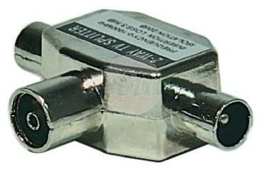 Ndarës antene Emos EU 2501 J0199, 2x IEC, R TV, metalik