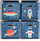 Рафт за играчки Space Mission, 4 кутии, 68 x 35 x 70 cm, повеќебојен