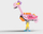 Lodra ndërtesë Marioinex Mini Waffle Nature Flamingo, 50 pjesë, për fëmijë 3+