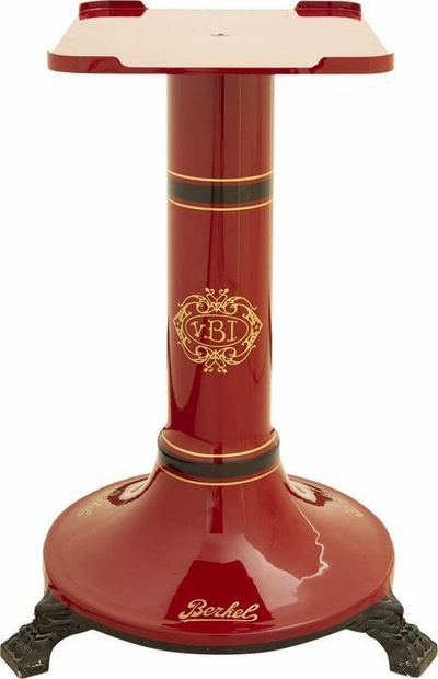 Постамент за машина за сечење месо Berkel B2, метален, класичен, црвен со злато